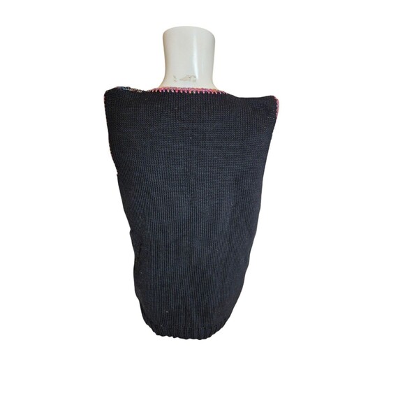 Handmade Sweater Sleeveless Sweater Art Sweater Sweater Vest Magenta Sz One Size - Picture 5 of 5